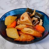 ごぼう天と根菜のイリコ煮